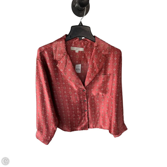 Top Long Sleeve By Loft In Pink, Size: S