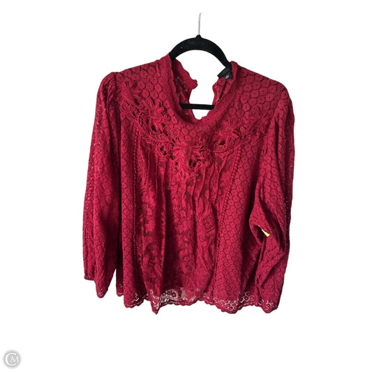 Top Long Sleeve By Torrid In Red, Size: 4x