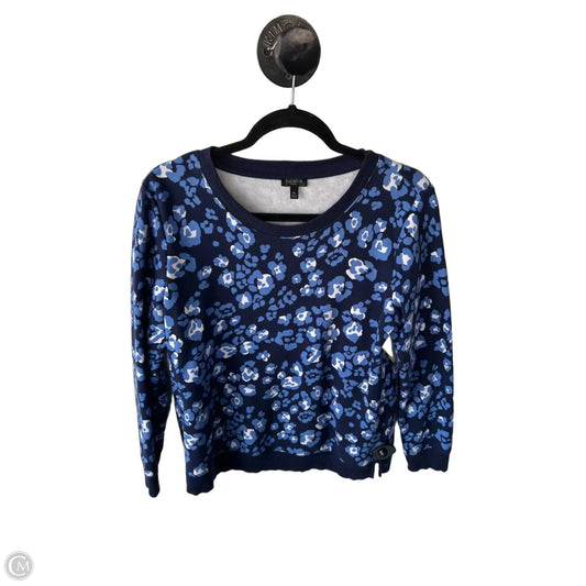 Sweatshirt Crewneck By Talbots In Blue & White, Size: Mp