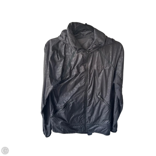 Jacket Windbreaker By Lululemon In Black & Grey, Size: M