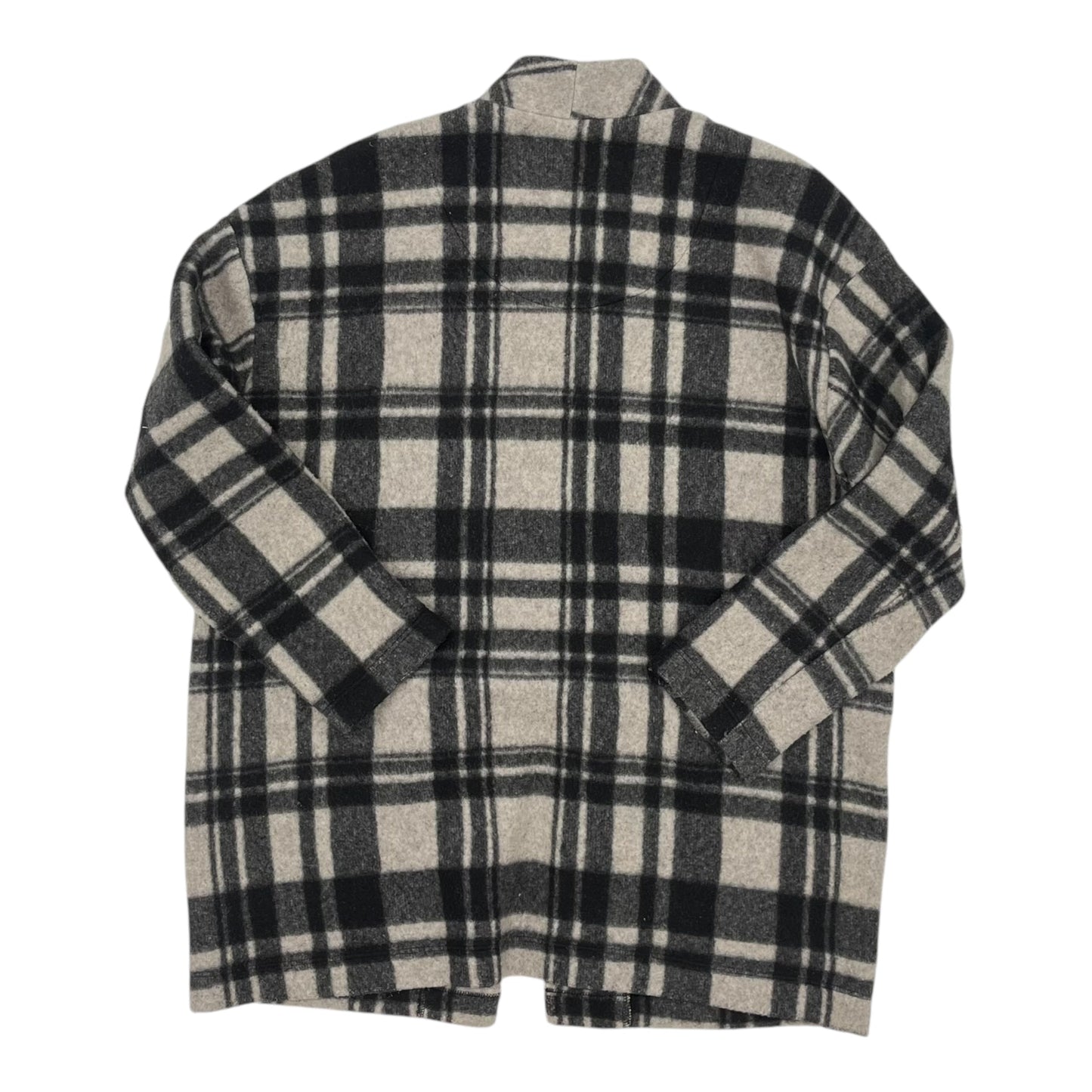 Jacket Shirt By Michael Stars In Plaid Pattern, Size:S