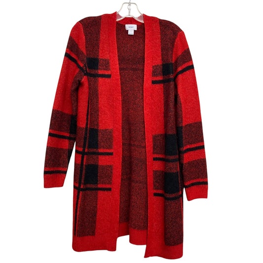 Sweater Cardigan By Old Navy In Plaid Pattern, Size:S