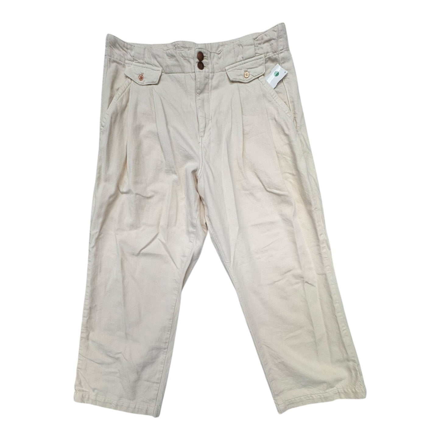 Pants Wide Leg By Pilcro In Cream, Size:14