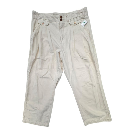 Pants Wide Leg By Pilcro In Cream, Size:14