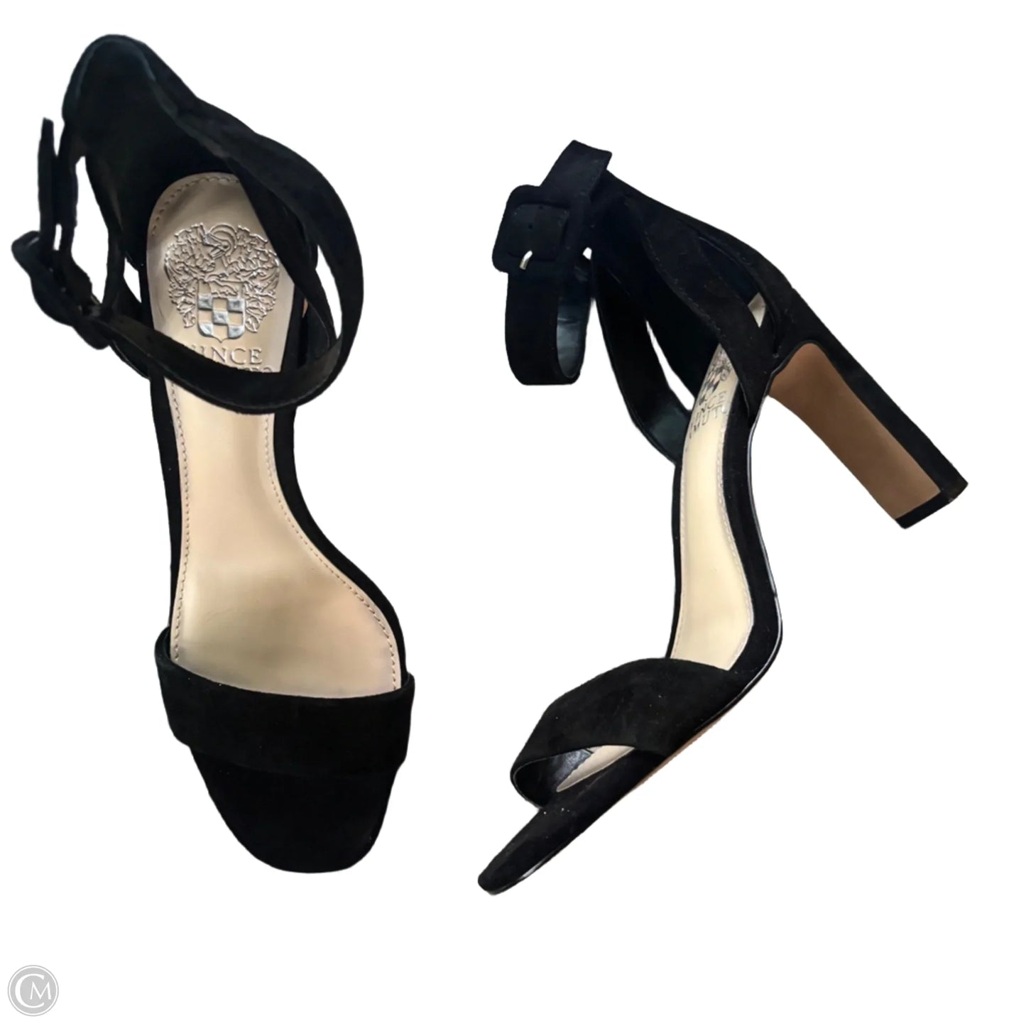 Sandals Heels Block By Vince Camuto In Black, Size: 6.5