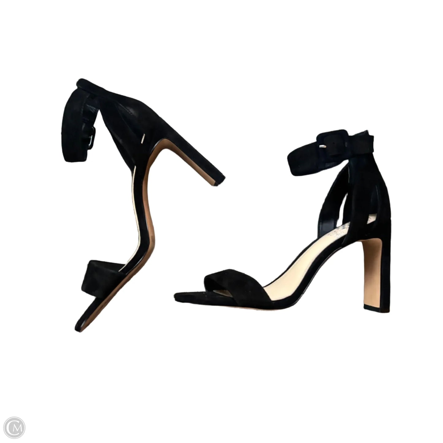 Sandals Heels Block By Vince Camuto In Black, Size: 6.5