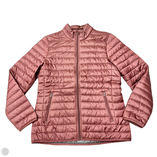 Jacket Puffer & Quilted By Brooks Brothers In Purple, Size: L