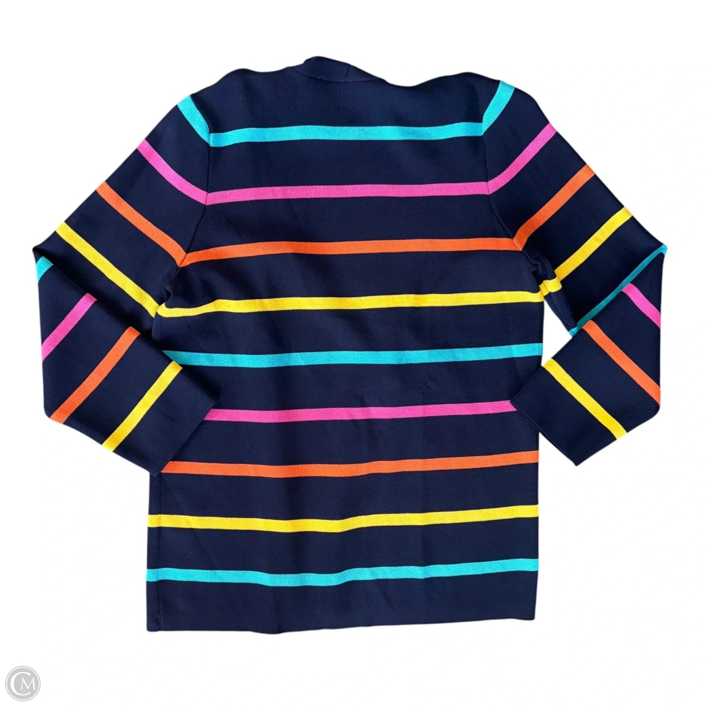 Cardigan By Cyrus Knits In Striped Pattern, Size: M