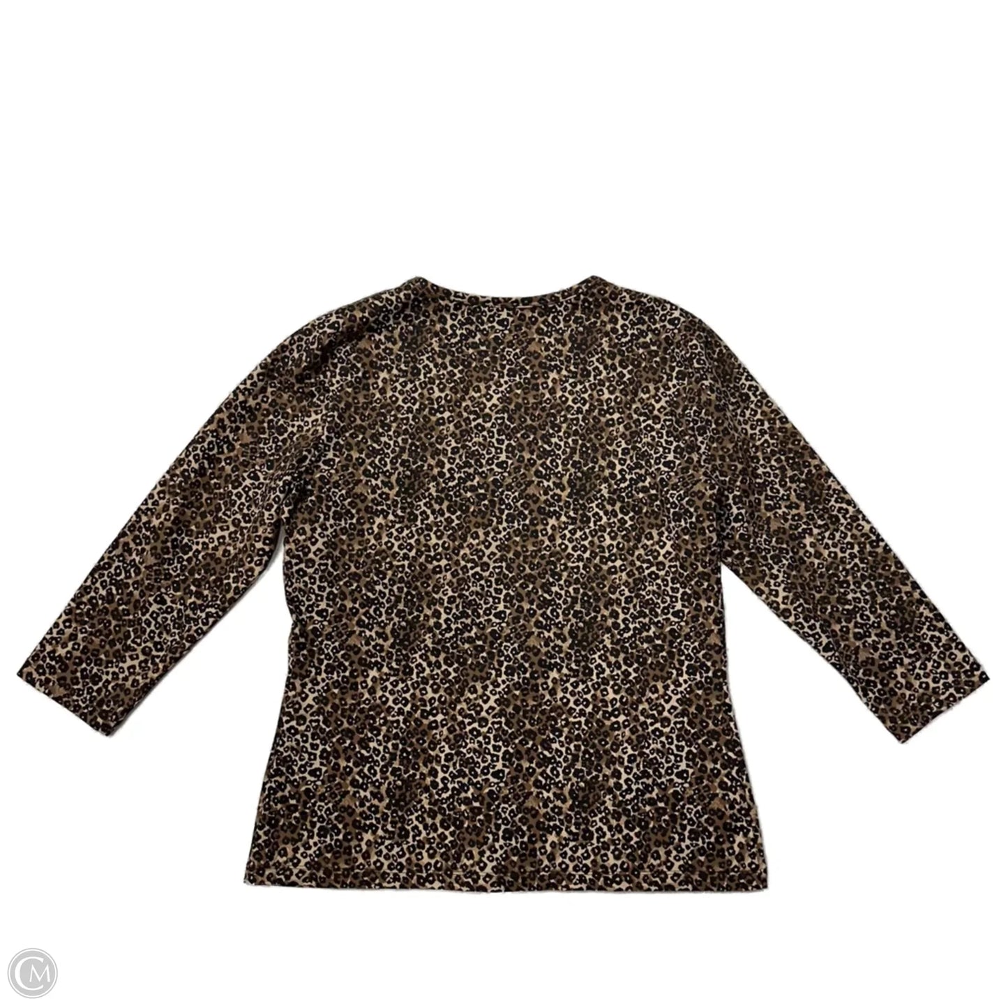 Top 3/4 Sleeve By J Mclaughlin In Animal Print, Size: L