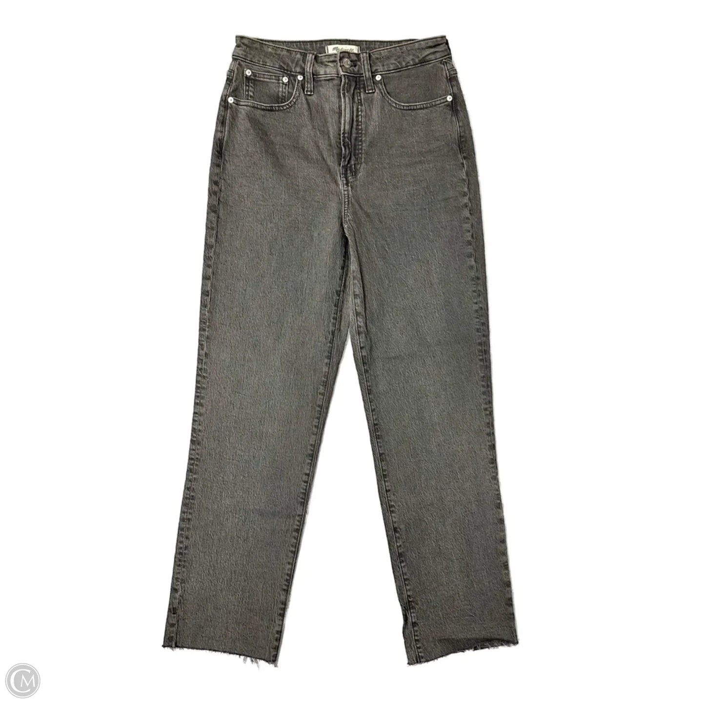Jeans Straight By Madewell In Black Denim, Size: 6l