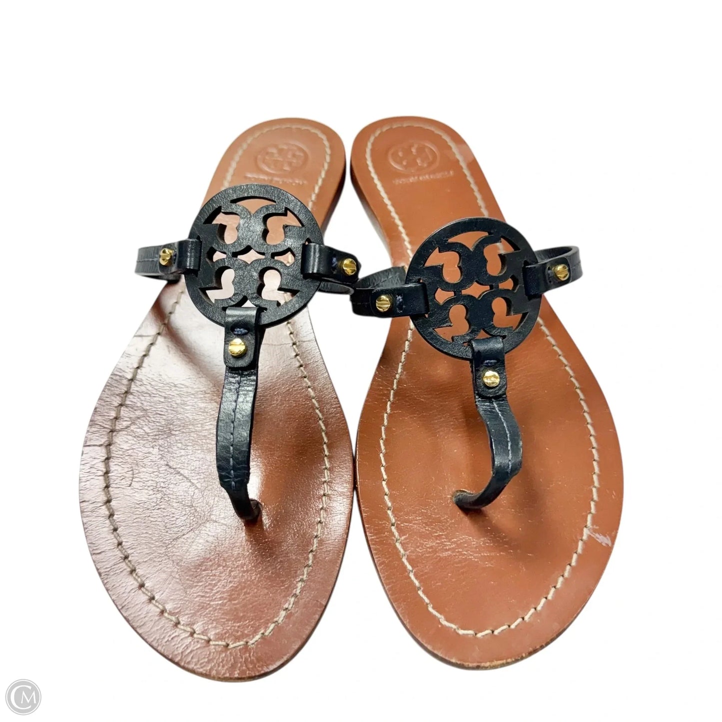 Sandals Designer By Tory Burch In Navy, Size: 8.5