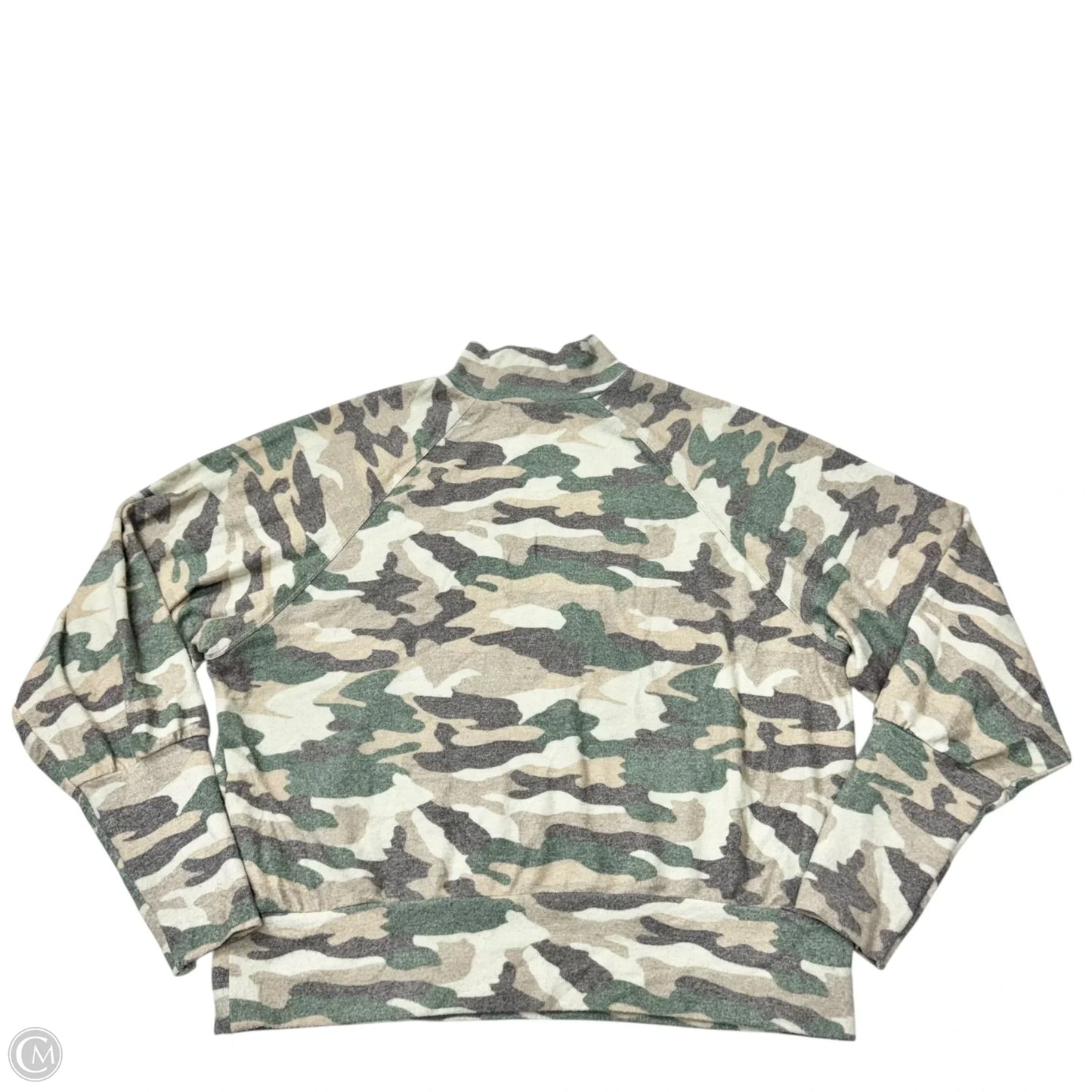 Top Long Sleeve By Maeve In Camouflage Print, Size: 2x
