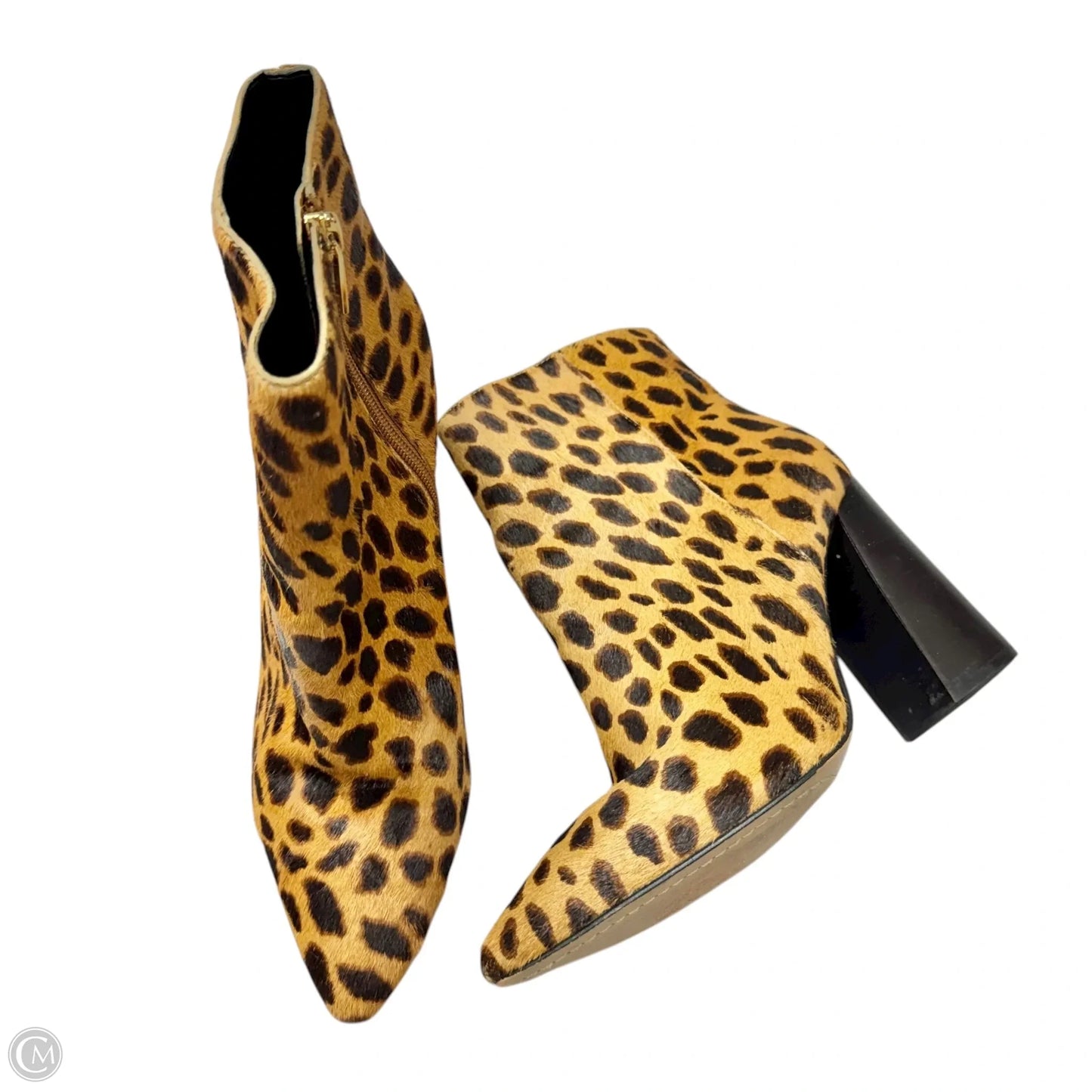 Boots Ankle Heels By Vince Camuto In Animal Print, Size: 9