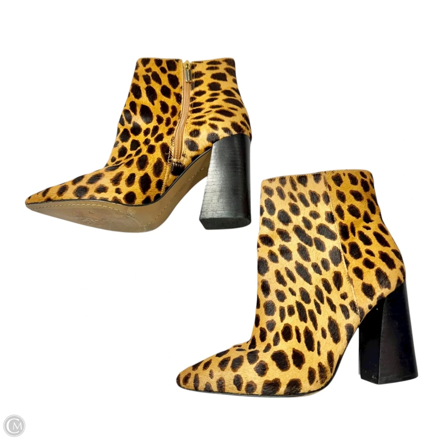 Boots Ankle Heels By Vince Camuto In Animal Print, Size: 9