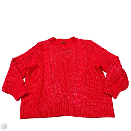 Sweater By Talbots In Red, Size: 2x