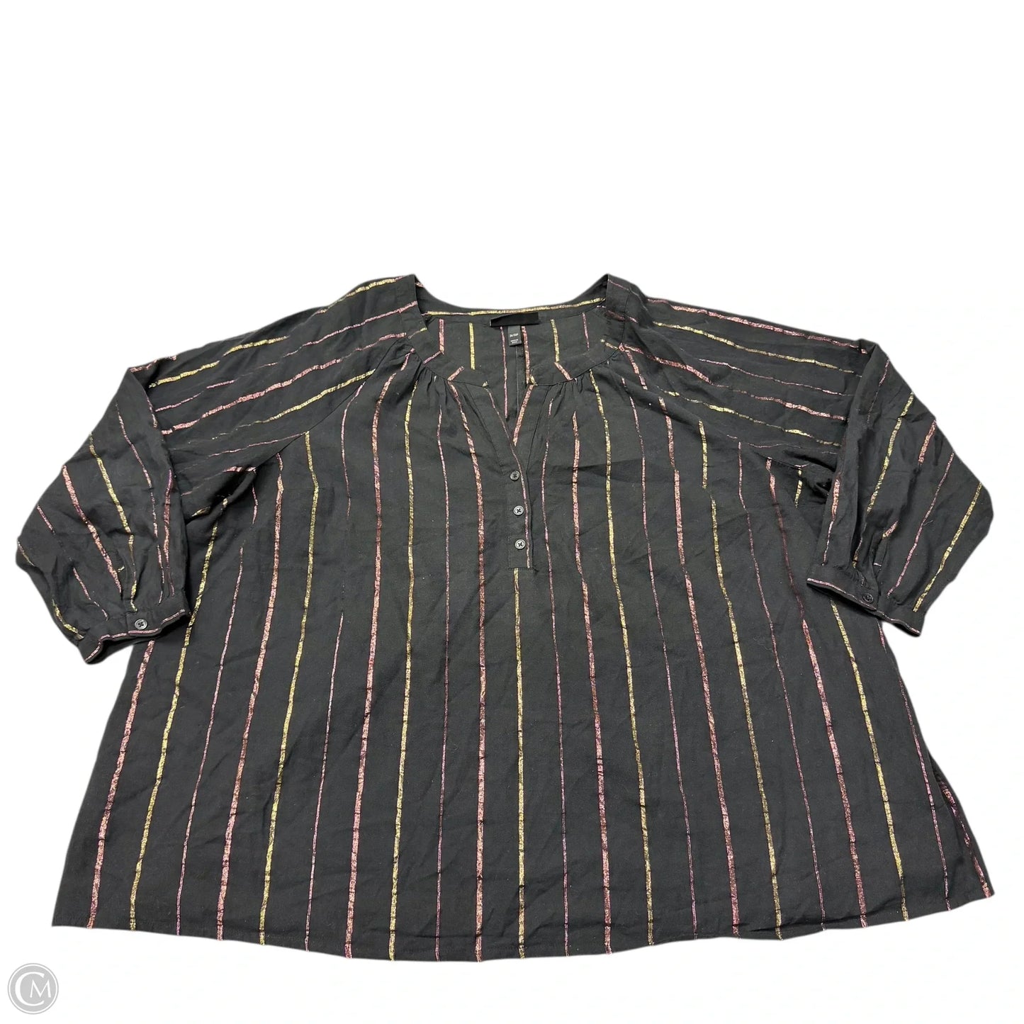 Top Long Sleeve By Lane Bryant In Striped Pattern, Size: 3x