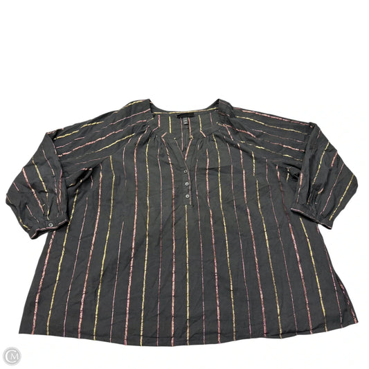 Top Long Sleeve By Lane Bryant In Striped Pattern, Size: 3x