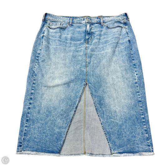 Skirt Midi By Torrid In Blue Denim, Size: 20