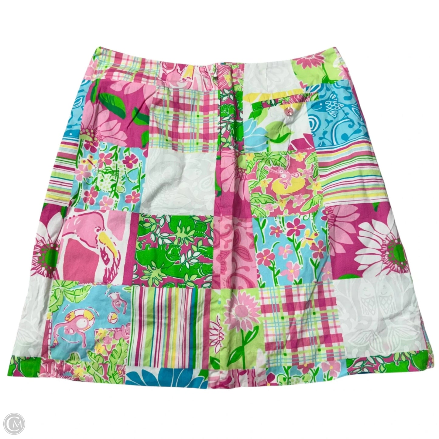 Skirt Designer By Lilly Pulitzer In Green & Pink, Size: 8