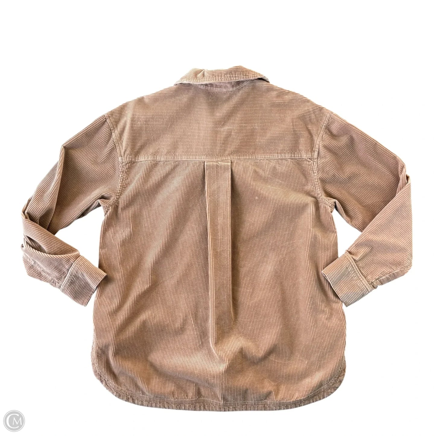 Jacket Shirt By Madewell In Tan, Size: S