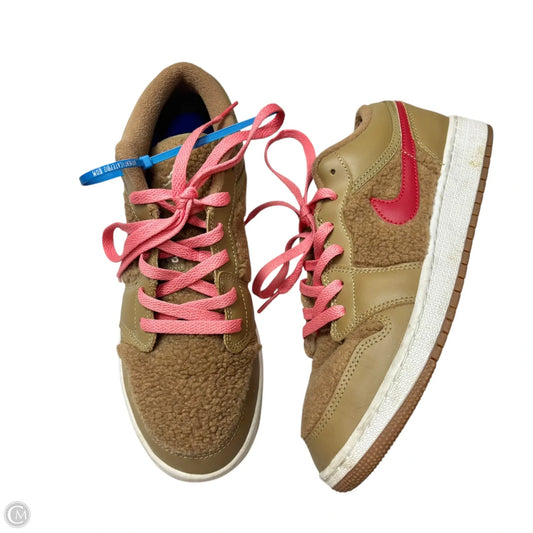 Shoes Luxury Designer By Jordan In Brown & Pink, Size: 7.5