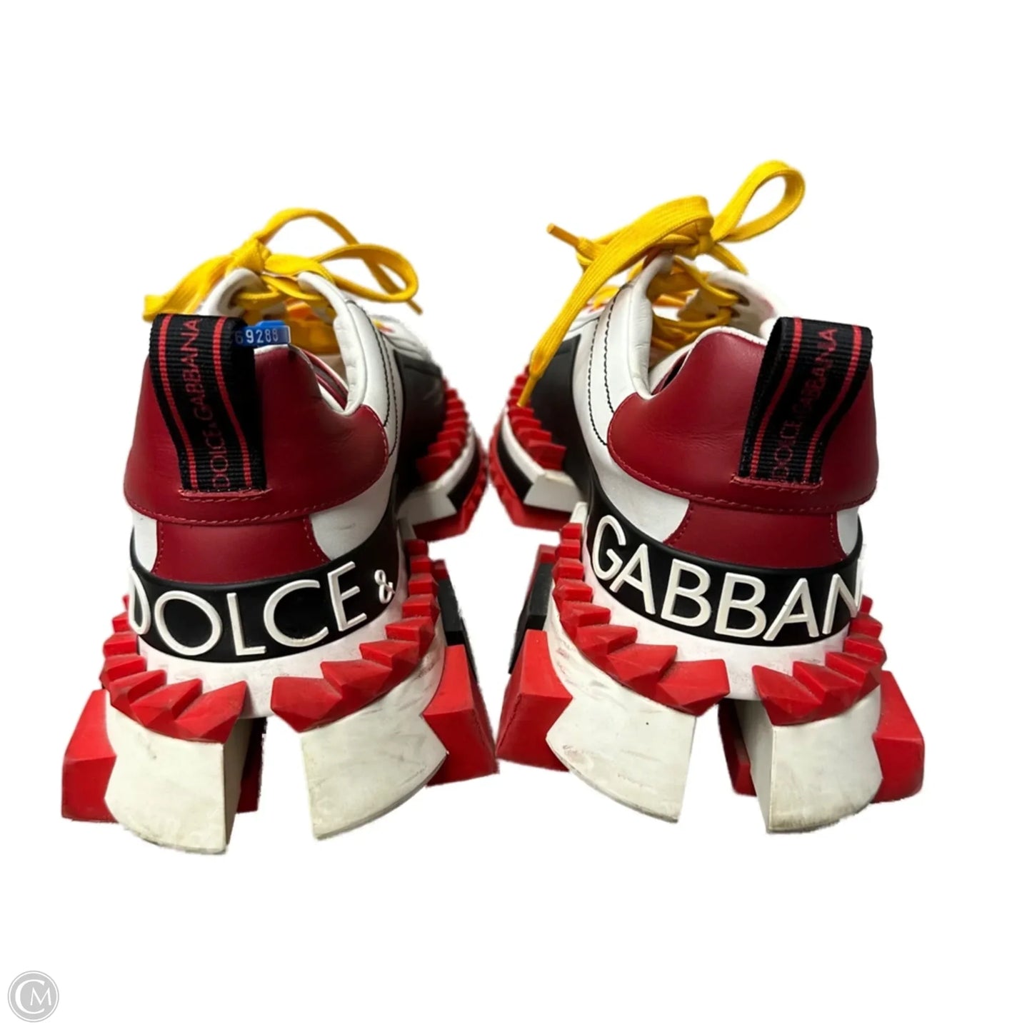 Shoes Luxury Designer By Dolce And Gabbana In Black & Red, Size: 9.5
