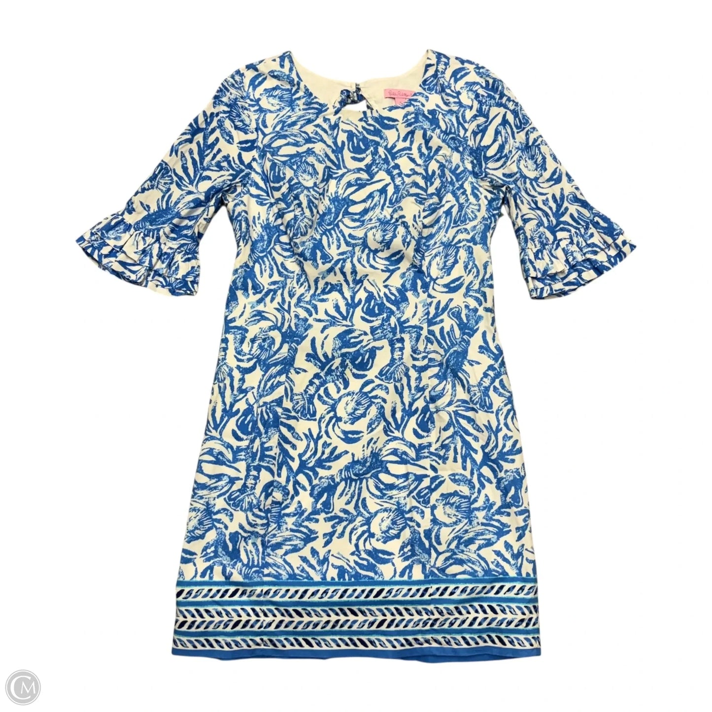 Dress Designer By Lilly Pulitzer In Blue White, Size: S