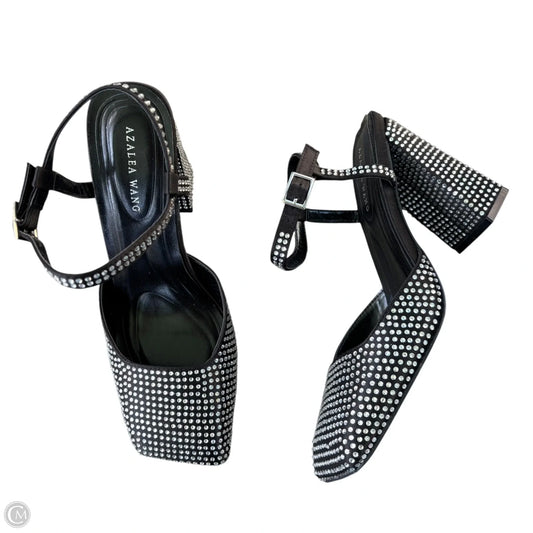 Shoes Heels Block By Azalea Wang In Black & Silver, Size: 7.5