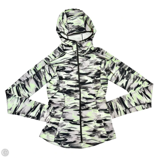 Athletic Jacket By Lululemon In Black & Green, Size: S