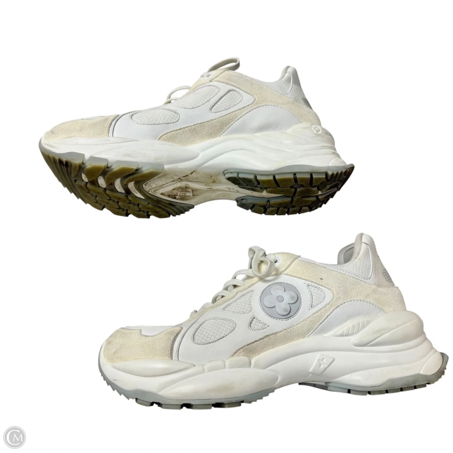 Shoes Luxury Designer By Louis Vuitton In White, Size: 10.5