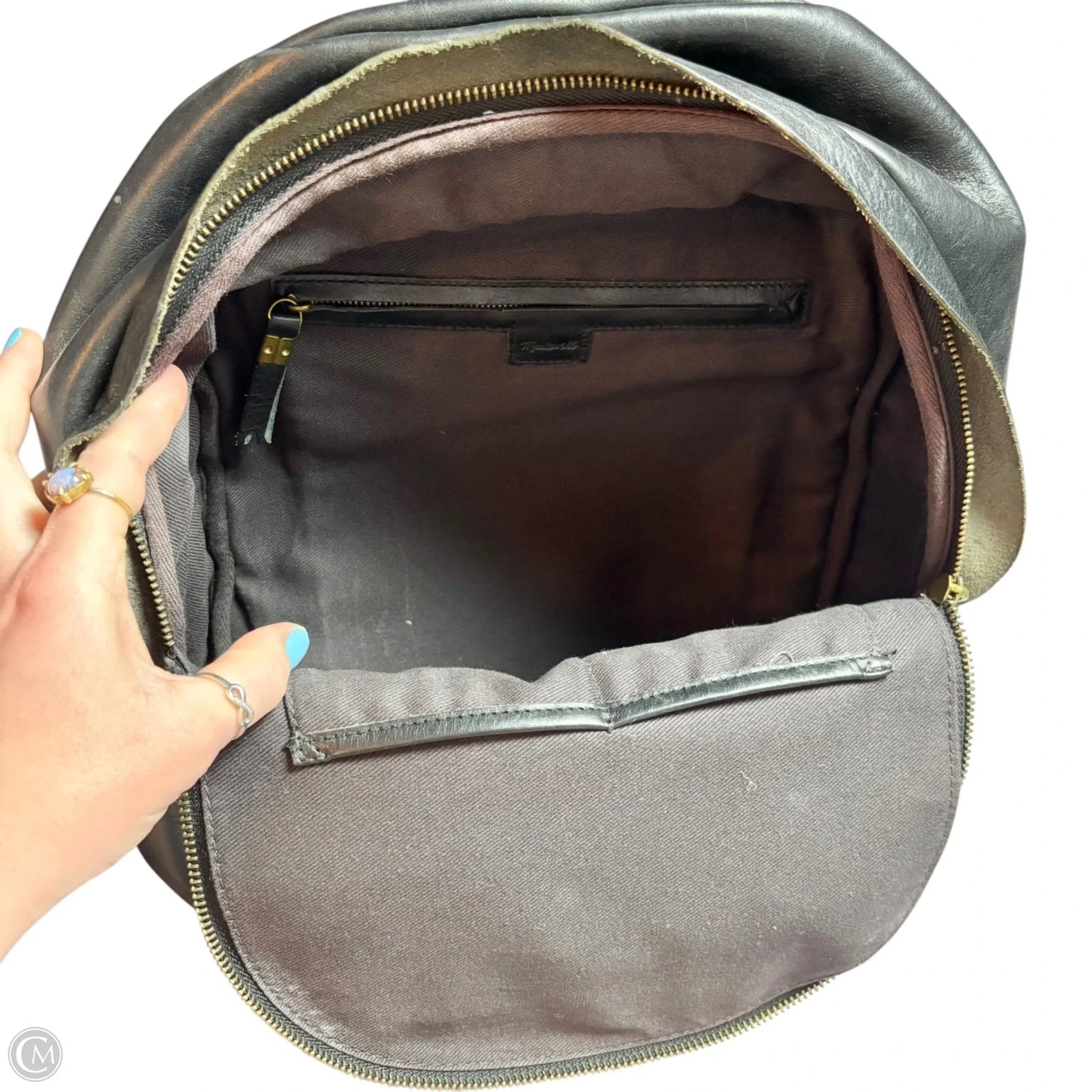 Backpack Leather By Madewell, Size: Medium