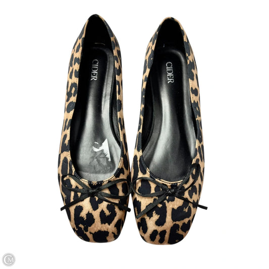 Shoes Flats By Cider In Animal Print, Size: 9.5