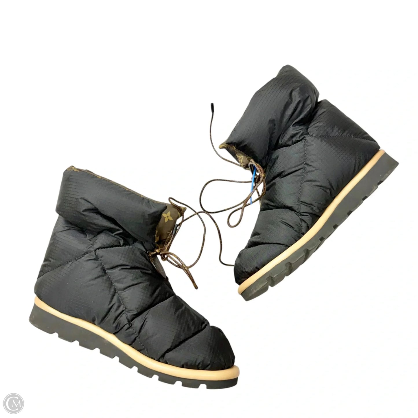 Boots Luxury Designer By Louis Vuitton In Brown, Size: 8.5