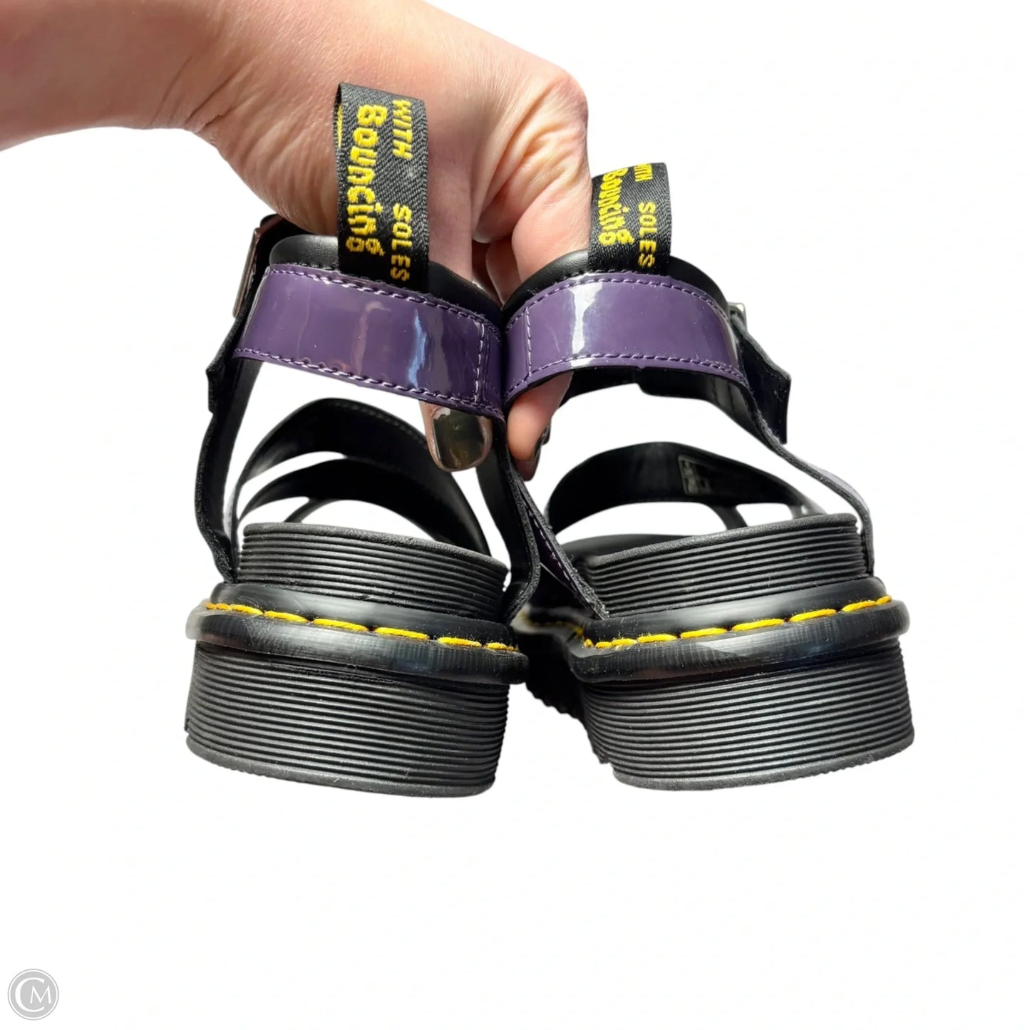 Sandals Flats By Dr Martens In Purple, Size: 8