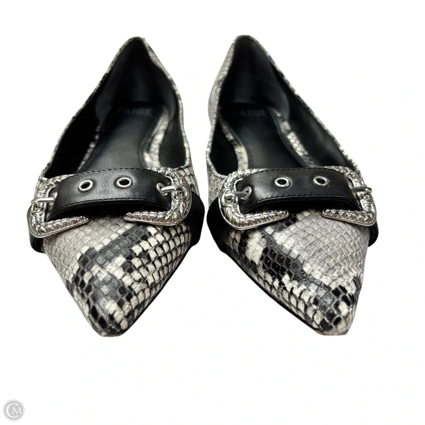 Shoes Flats By Paige In Black & White, Size: 8