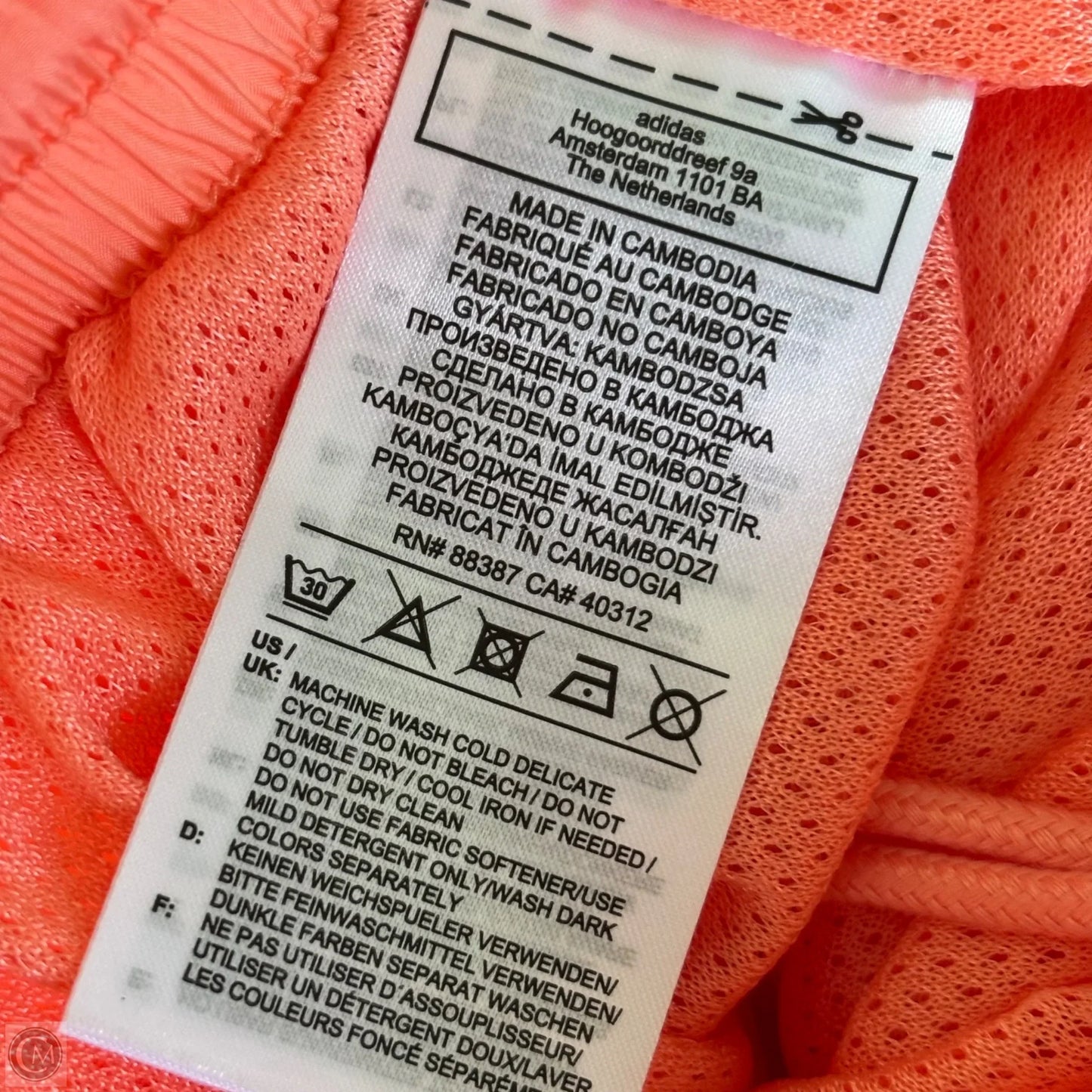 Athletic Pants By Adidas In Orange, Size: L