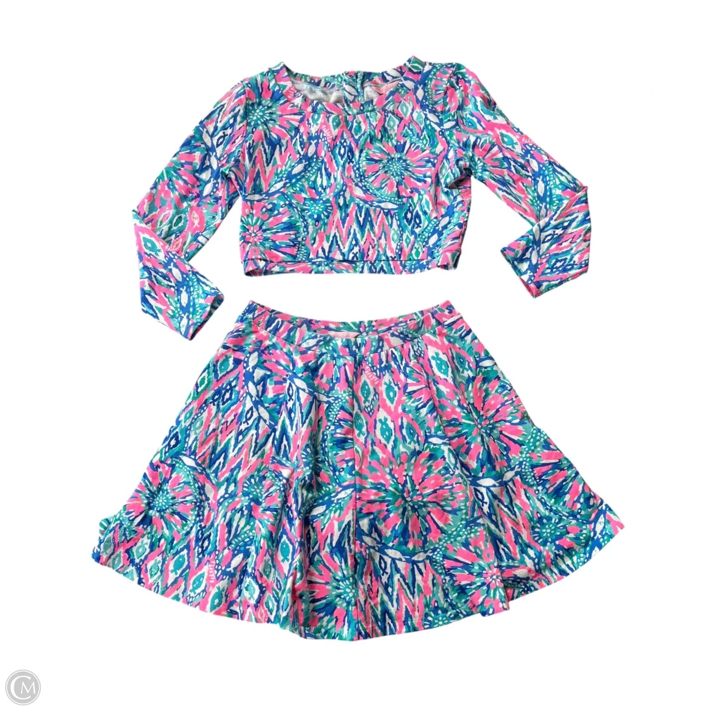 Skort Set Designer By Lilly Pulitzer In Blue & Purple, Size: M