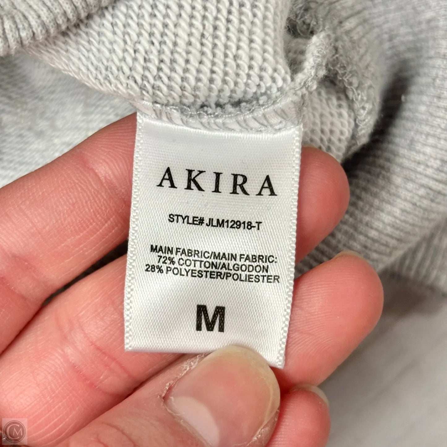 Sweatshirt Crewneck By Akira In Grey, Size: M