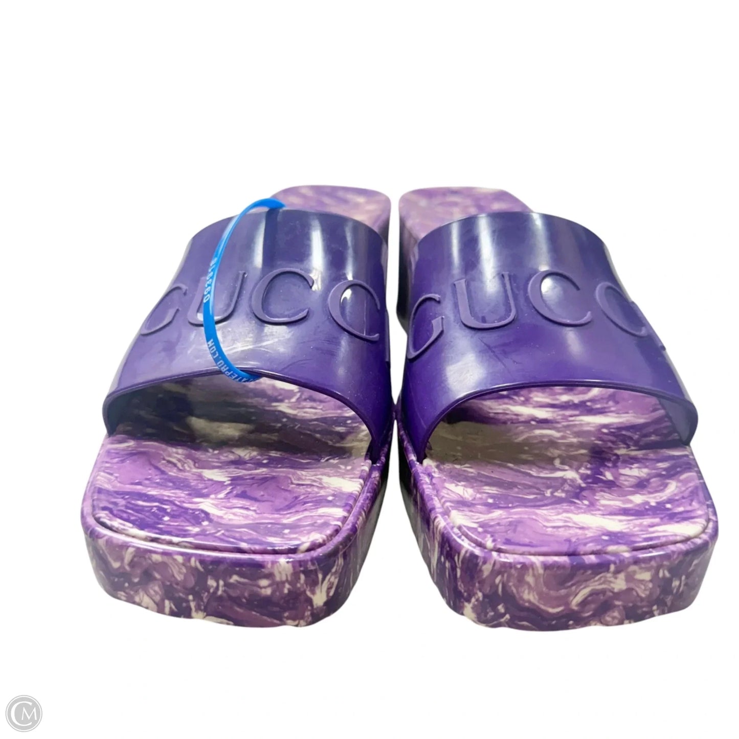 Shoes Luxury Designer By Gucci In Purple, Size: 8.5