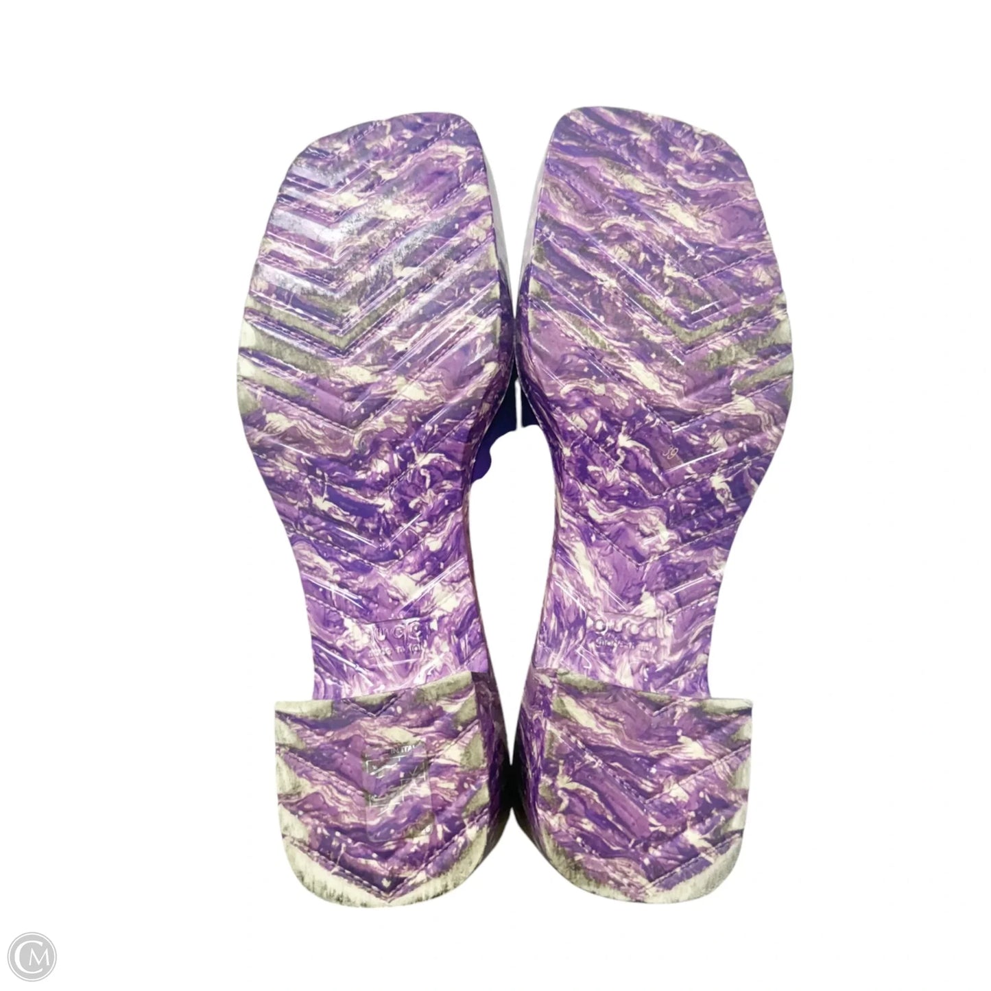 Shoes Luxury Designer By Gucci In Purple, Size: 8.5