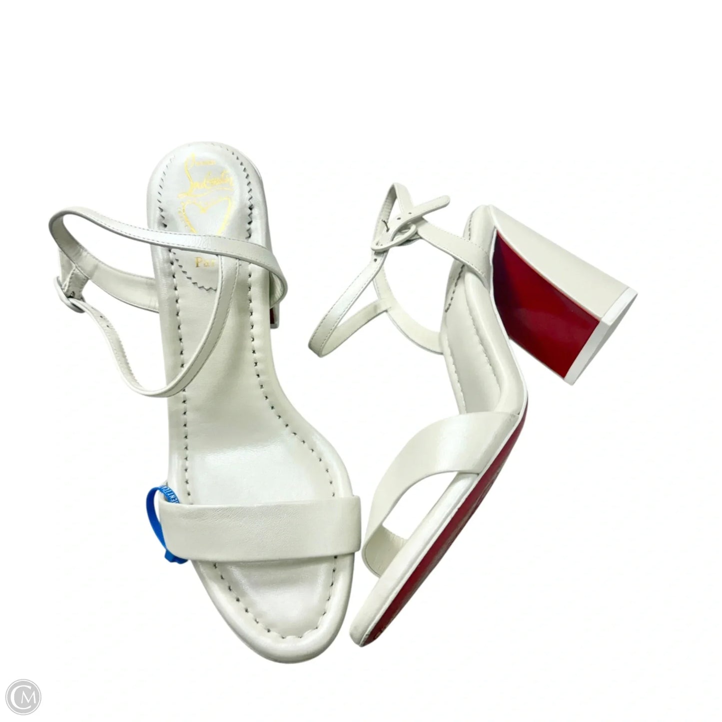 Shoes Luxury Designer By Christian Louboutin In White, Size: 7.5