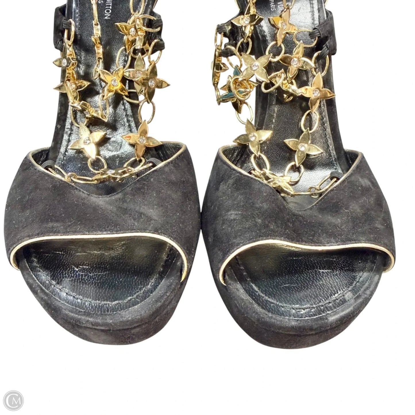 Shoes Luxury Designer By Louis Vuitton In Black, Size: 8.5