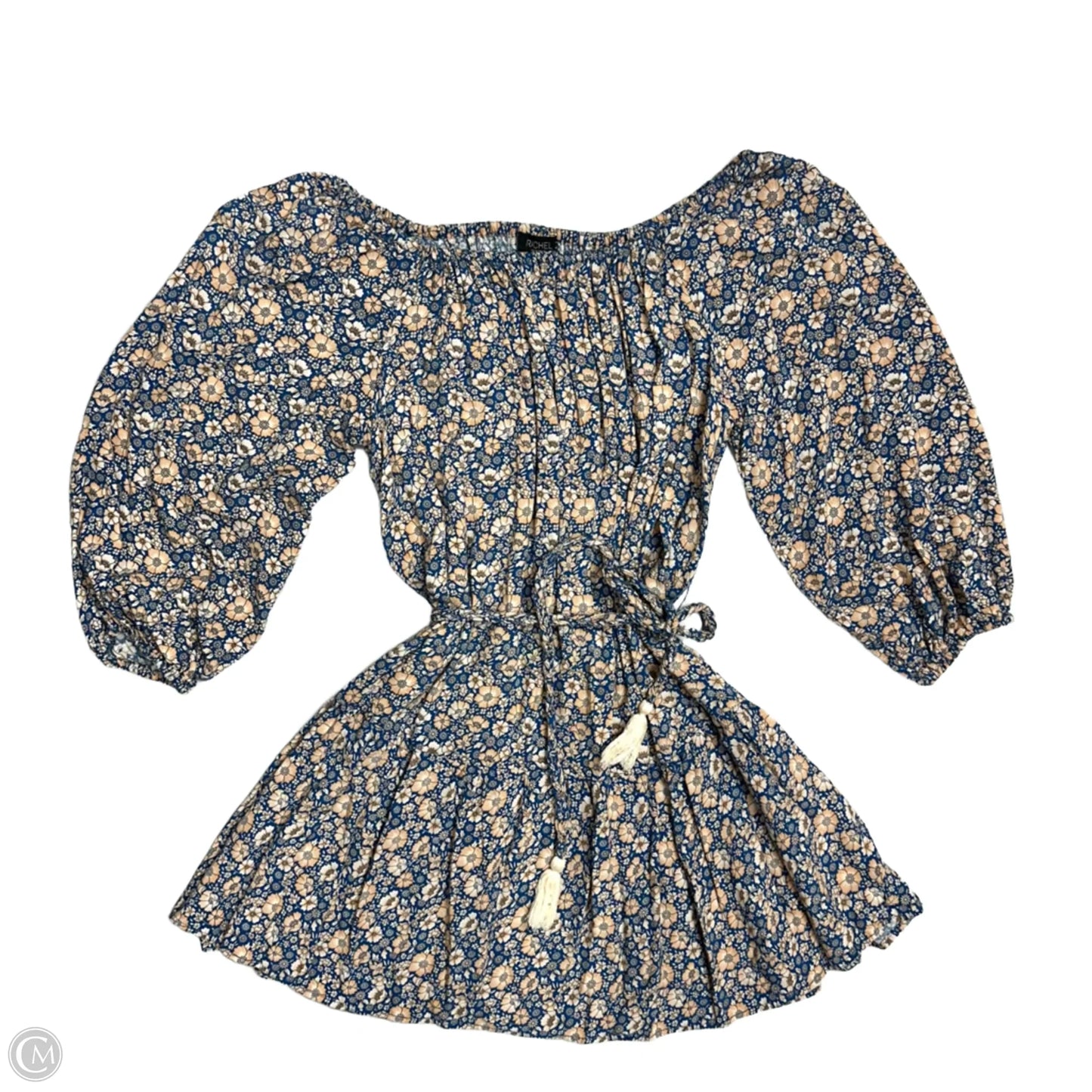 Dress Casual Short By Rachel Zoe In Blue & Cream, Size: S