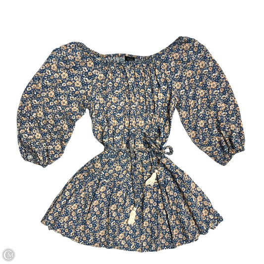 Dress Casual Short By Rachel Zoe In Blue & Cream, Size: S