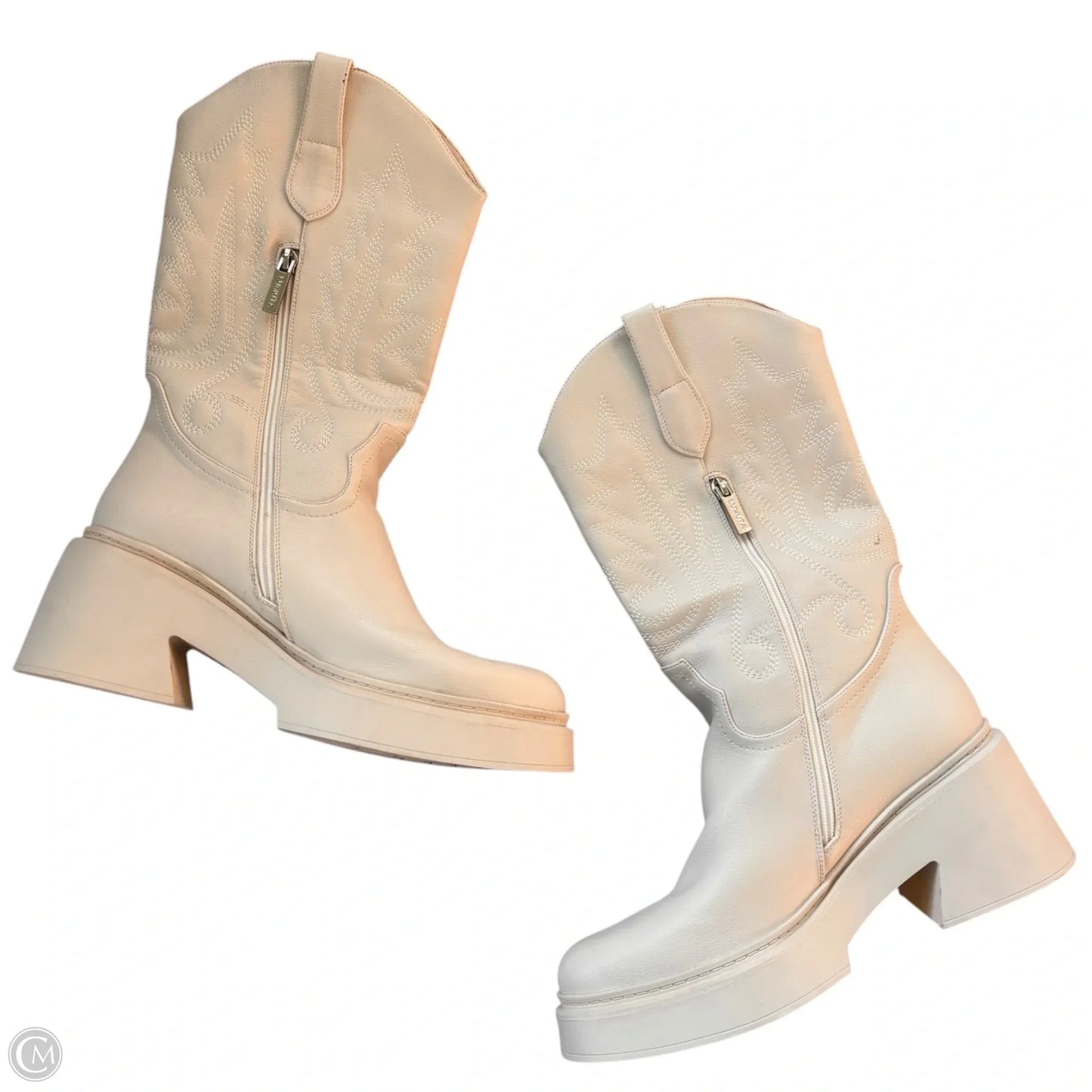 Boots Western By Lumiere In White, Size: 8.5