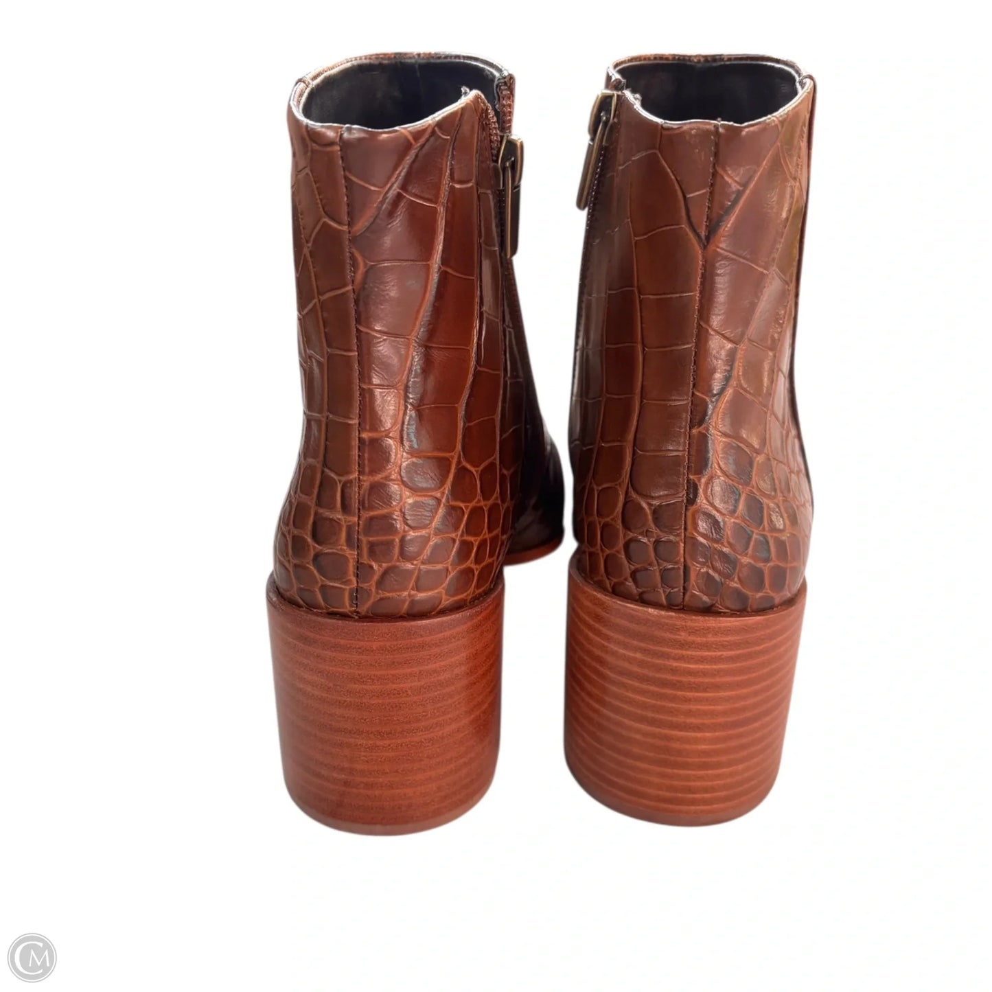 Boots Ankle Heels By Vince Camuto In Brown, Size: 10