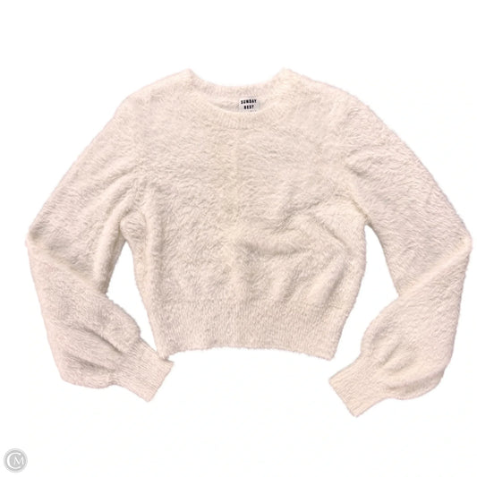 Sweater By Sunday Best In White, Size: M