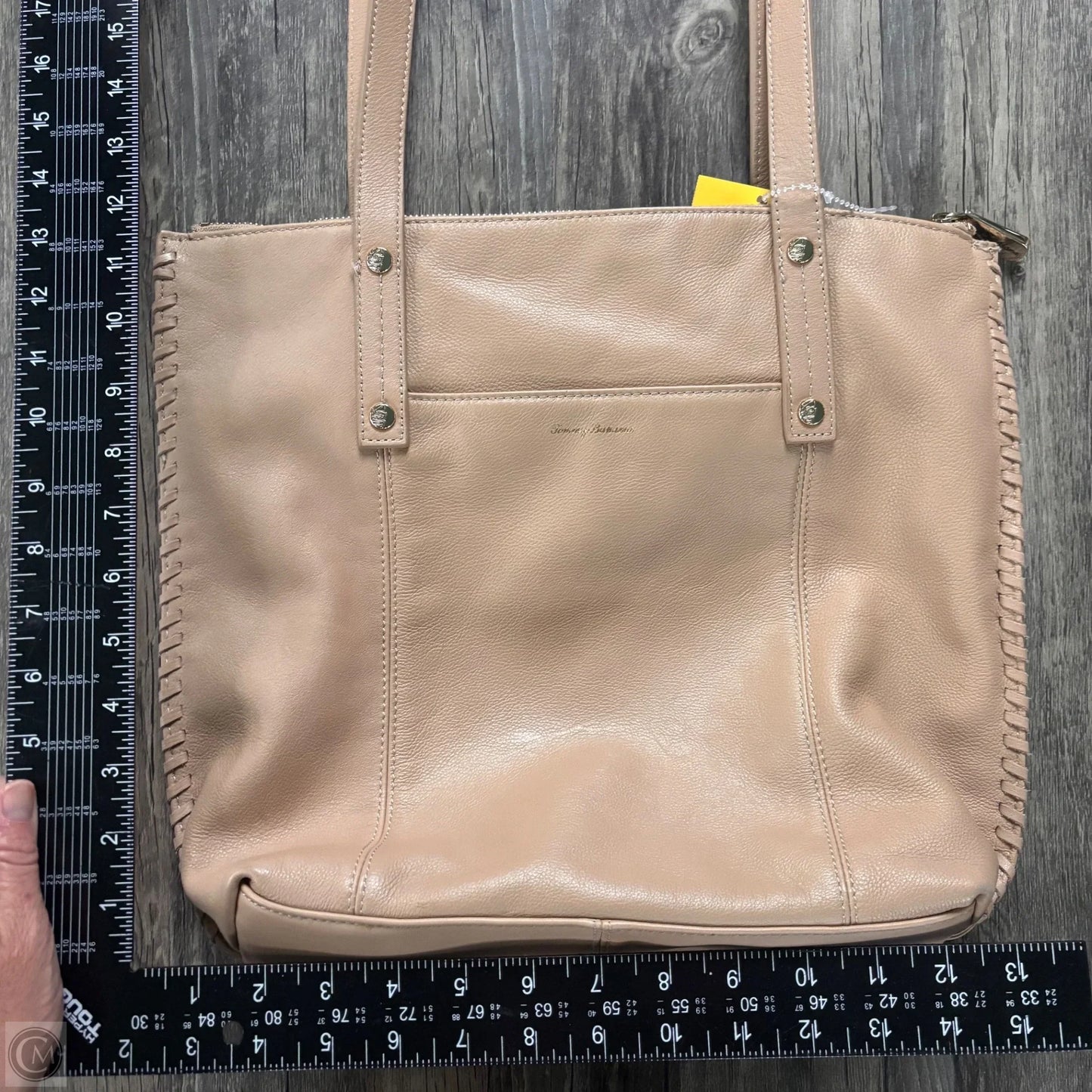 Handbag Leather By Tommy Bahama, Size: Medium