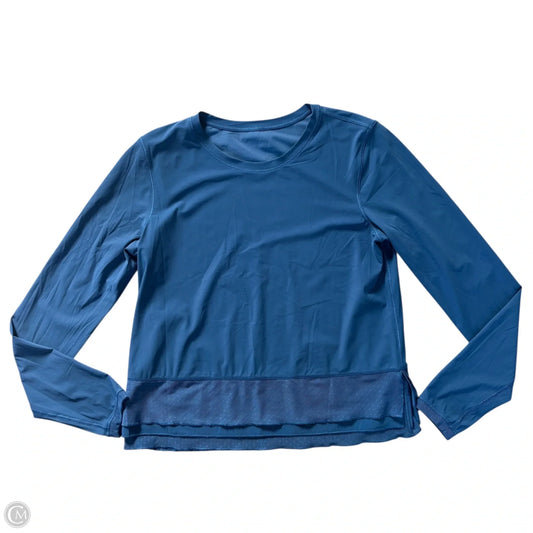 Athletic Top Long Sleeve Crewneck By Lululemon In Blue, Size: M