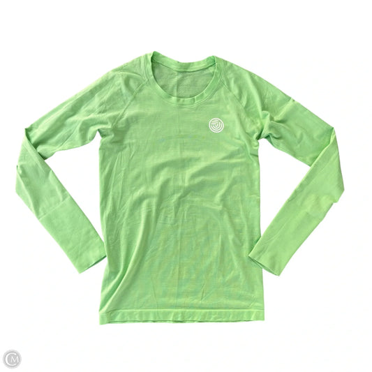 Athletic Top Long Sleeve Crewneck By Lululemon In Green, Size: M